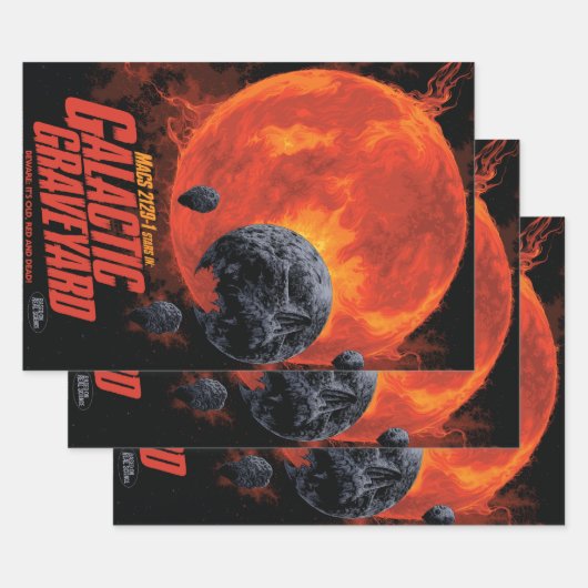 宇宙墓地スカルハロウィン銀河系オブホラー ラッピングペーパーシート (セット)