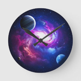 宇宙壁時計 ラウンド壁時計