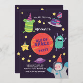宇宙外パーティの招待状 招待状 (正面/裏面)