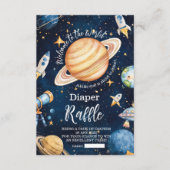 宇宙外モダン銀河系おむつラッフル エンクロージャーカード (正面)