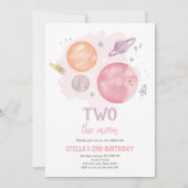 宇宙外惑星2ザムーンガール誕生日 招待状 (正面)