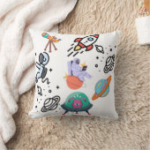 「宇宙夢の宇宙飛行士・望遠鏡枕」 クッション (ブランケット)