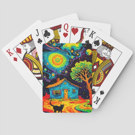 『宇宙夢の風景と神秘的な夜』 トランプ (裏面)