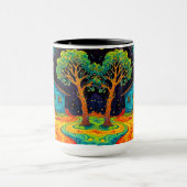 『宇宙夢の風景と神秘的な夜』 マグカップ (中央)