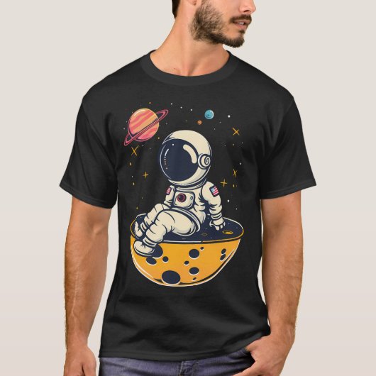 宇宙夢宇宙飛行士の冒険宇宙探検家 Tシャツ (正面)