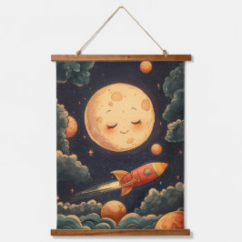 宇宙夢:ロケットの旅 吊り下げ型タペストリー