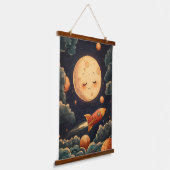 宇宙夢：ロケットの旅 吊り下げ型タペストリー (傾斜あり)