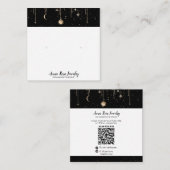 *～*宇宙天の太陽月のイヤリングジュエリー スクエア名刺 (正面/裏面)