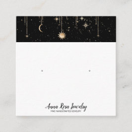 *～*宇宙天の太陽月のイヤリングジュエリー スクエア名刺