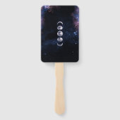 宇宙天体神秘的な星空の夜結婚の ハンドファン (裏面)