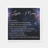 宇宙天体神秘的〔占星術の〕十二宮図審美的スター スタンダードカクテルナプキン (正面)