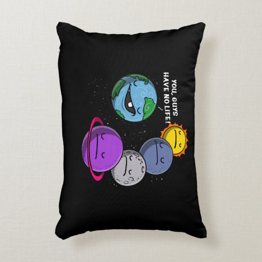 宇宙天文学の惑星あなた達は生命がない アクセントクッション (正面(垂直))