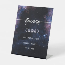 宇宙天文学エレガントな結婚式の好意 台座サイン