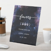 宇宙天文学エレガントな結婚式の好意 台座サイン (インサイチュ)