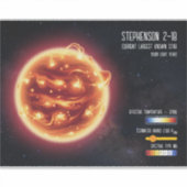 宇宙天文学 最大の星 科学インフォグラフィック シール (正面)