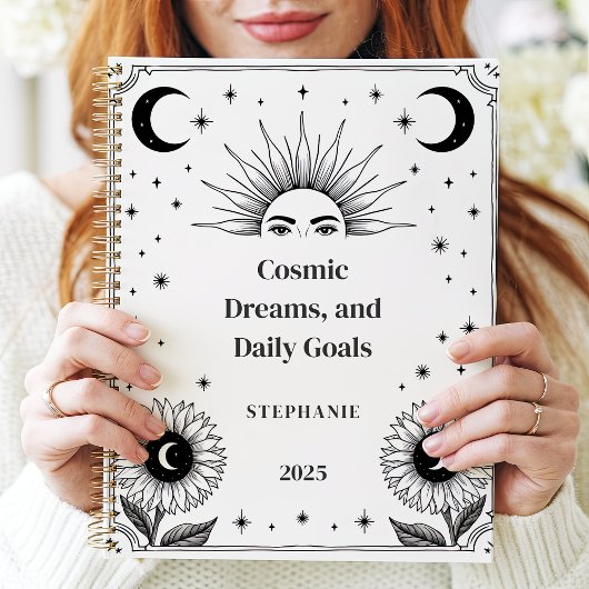 宇宙太陽と月の名前をカスタムする発現 プランナー手帳