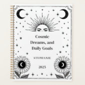 宇宙太陽と月の名前をカスタムする発現 プランナー手帳 (正面)