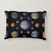 宇宙太陽のに配置された系惑星 アクセントクッション (裏面)