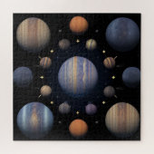 宇宙太陽のに配置された系惑星 ジグソーパズル (横)