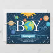 宇宙太陽の方式ベビーシャワー招待状招待状 招待状 (正面)