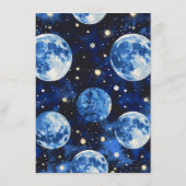 宇宙太陽の方式 |水の色ベビーシャワーのアドバイス エンクロージャーカード (裏面)