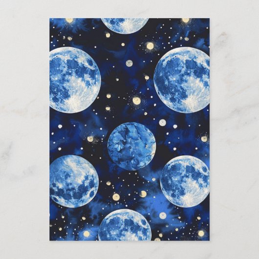 宇宙太陽の方式 |水の色ベビーシャワーのアドバイス エンクロージャーカード (裏面)