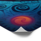 宇宙太陽：タペストリサイケデリックー ポスター (角)