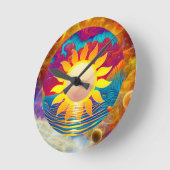 宇宙太陽 ラウンド壁時計 (傾斜)