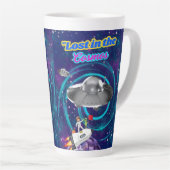 宇宙失ったで カフェラテマグ (右アングル)