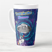 宇宙失ったで カフェラテマグ (左アングル)