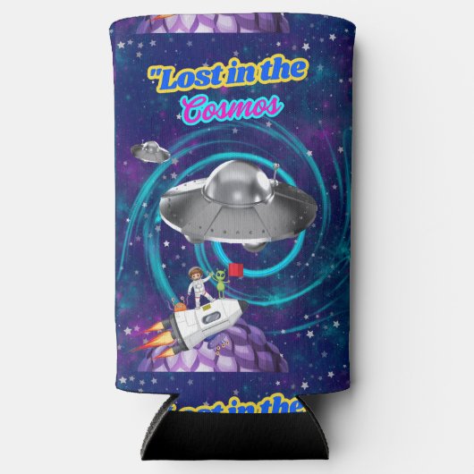 宇宙失ったで スリム缶クーラー (正面)