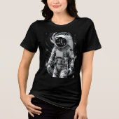 宇宙失ったの宇宙飛行士 – Sci-Fiレトロ トライブレンドTシャツ (正面)