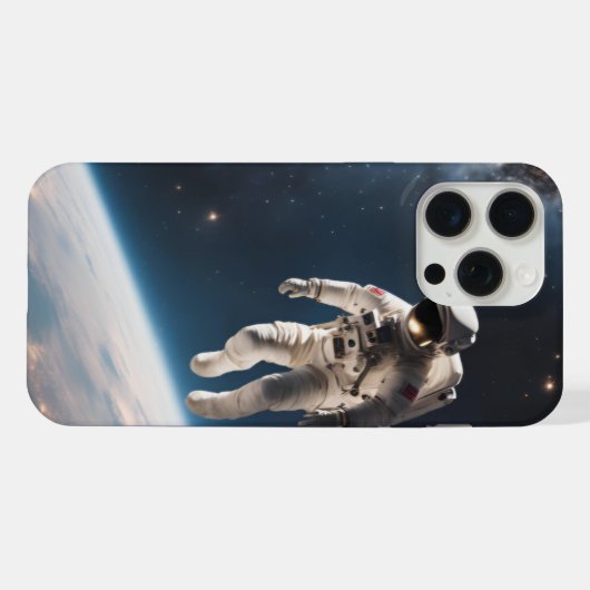 宇宙失ったiphone 15 pro max case宇宙飛行士 iPhoneケース (裏面横)