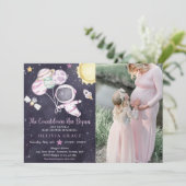 宇宙女子ベビーシャワー銀河系ベビーシャワー 招待状 (スタンド正面)