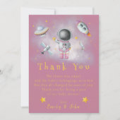 宇宙女子ロケットスター宇宙飛行士Thank You In 招待状 (正面)