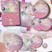 宇宙女子ロケット宇宙飛行士ufo星ベビーシャワー ペーパープレート