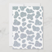 宇宙女性のカーボーイグリッター牛プリントバチェロレッテ 招待状 (裏面)