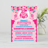 宇宙女性のカーボーイダブル卒業パーティ招待状 招待状 (スタンド正面)