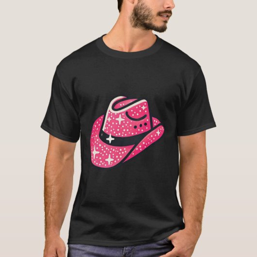 宇宙女性のカーボーイチャーム Tシャツ (正面)