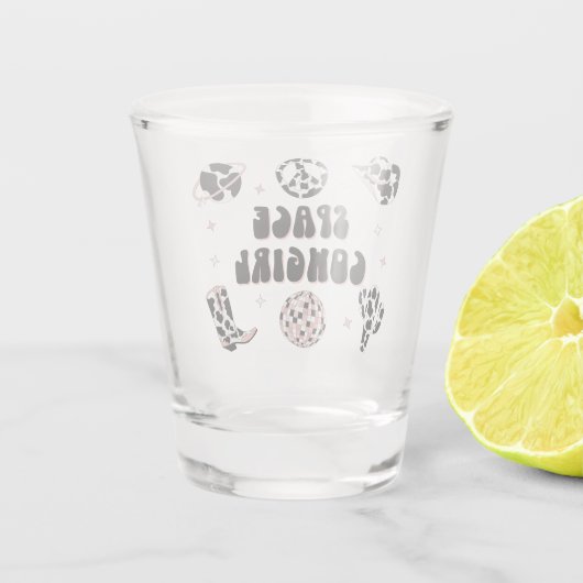 宇宙女性のカーボーイバチェロレッテショットガラス ショットグラス (裏面)