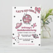 宇宙女性のカーボーイバチェロレッテ招待状 招待状 (スタンド正面)