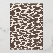 宇宙女性のカーボーイバチェロレッテ 箔招待状 (裏面)