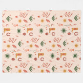 宇宙女性のカーボーイパターン（の模様が）ある毛布 フリースブランケット (正面(横))