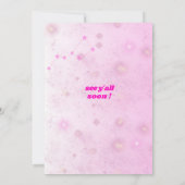 宇宙女性のカーボーイ誕生日パーティーの招待！ 招待状 (裏面)