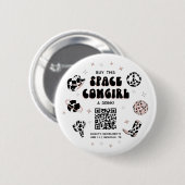 宇宙女性のカーボーイ買バチェロレッテザブライドAドリンク 缶バッジ (正面&裏面)