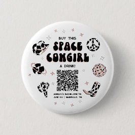 宇宙女性のカーボーイ買バチェロレッテザブライドAドリンク 缶バッジ