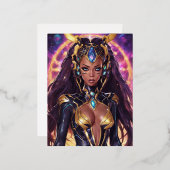 宇宙女神としてのアニメポートレート 箔シーズンポストカード (正面/裏面)