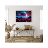 宇宙威厳のあるファンタジー横鮮やか景 フォトプリント