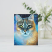 宇宙子猫はがき ポストカード (スタンド正面)