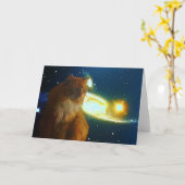 宇宙子猫カード カード (黄色い花)